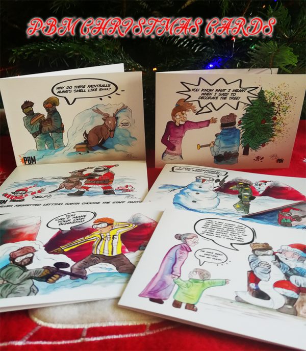 Pack of 6 PBM Christmas cards